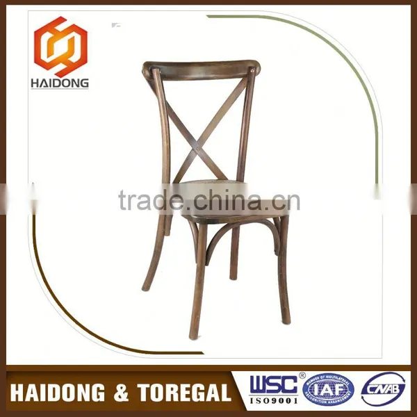 No Complain Professional Design Beech Wooden Cross Back Chair photo-4