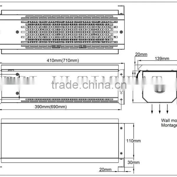 Type 9CL, Fan Heaters, 110mm Compact Range, Downward Blowing Models photo-2