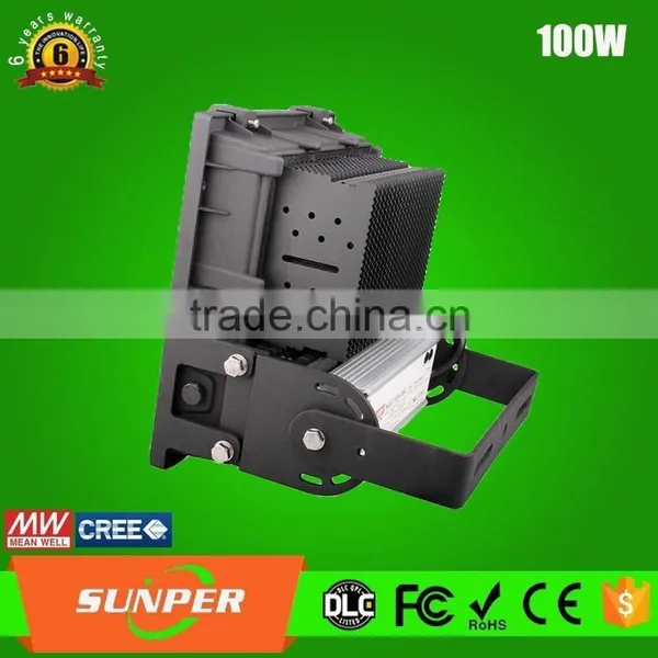 SUNPER Lighting Factory Supply Outdoor Lighting AC90-277V CE/EMC/FCC/LVD/RoHS IP65 100W LED Flood Light photo-2