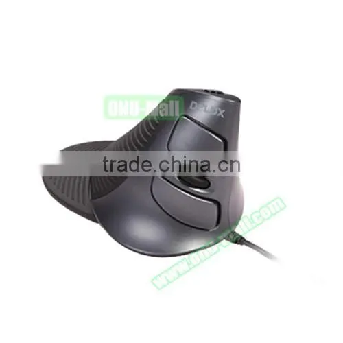 Amazon Top Sales DeLUX Upright Mouse, Comfortable Wired Vertical Ergonomic Mouse Quality Choice photo-3