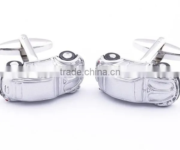 Classic Antique Silvertone Luxury Car Cufflinks photo-2