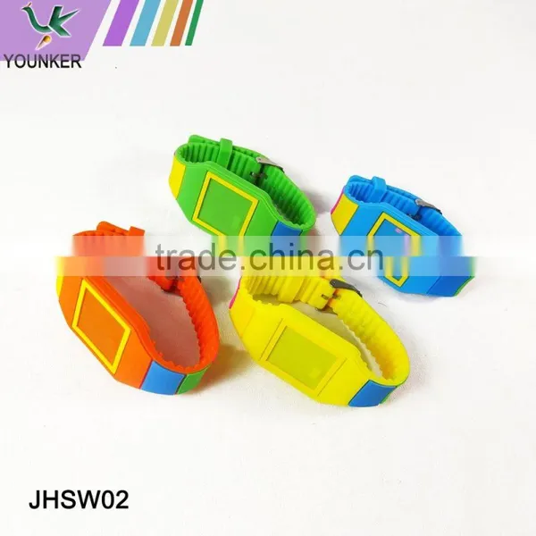 2016 Fashion Touch Screen LED Silicone Watch, Rainbow Band Led Silicone Watch photo-6