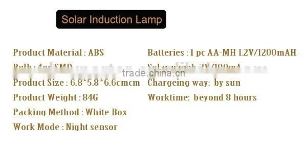 Super Bright 4LED Solar Rechargeable Sensor Light photo-6