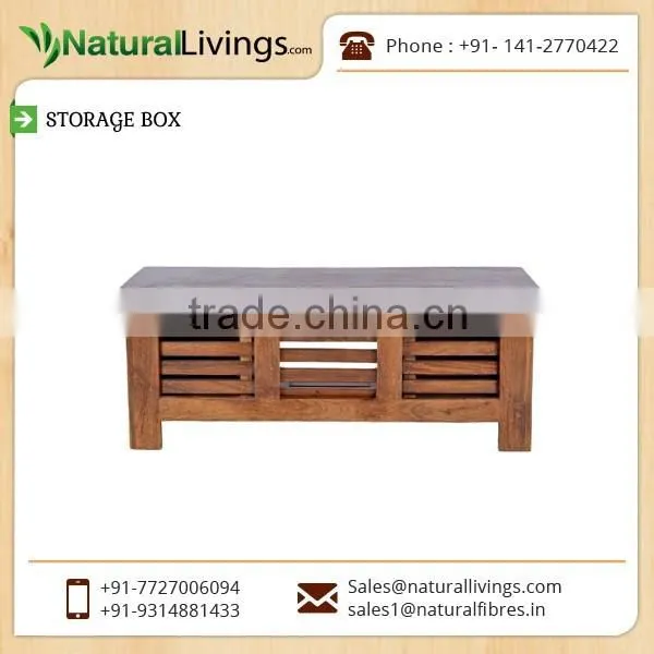 High Quality Tough Wooden Storage Box With Brown Polish photo-3