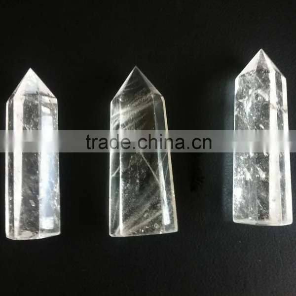 Wholesale Price Natural Clear Quartz 6 Sided Point/ Crystal Healing Wand photo-3