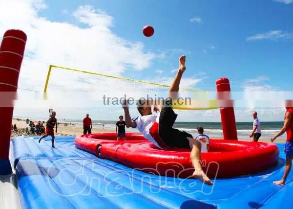 Commercial Grade PVC Inflatable Beach Volleyball Court for Sale, Inflatable Volleyball/bossaball Field Quality Choice photo-2