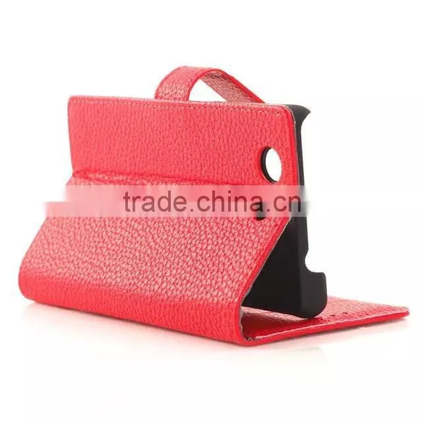 Hot Selling Red Litchi Wallet Case for Sony Xperia Z3 Mini photo-5