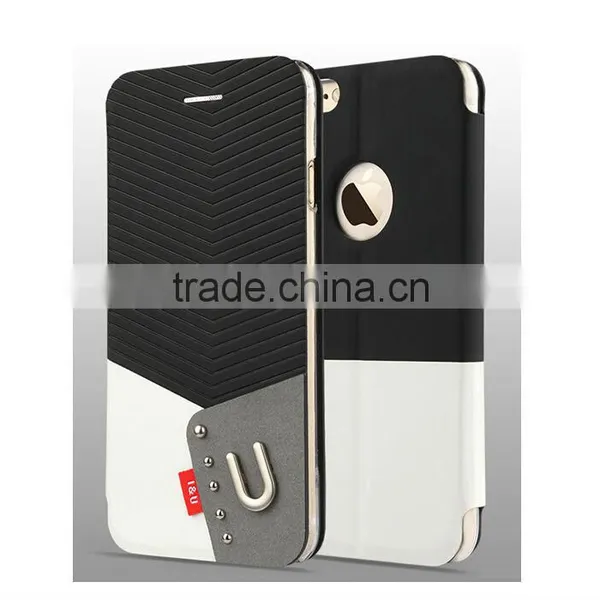 USAMS Brand Contrast Color Flip Case for Iphone 6 4.7