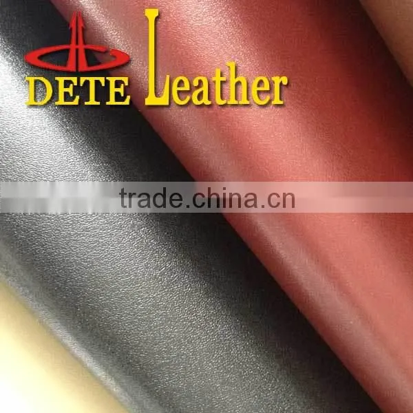 2014 Winter PU Synthetic Leather for Boots Hot Leather Raw Material With Flocking Backing