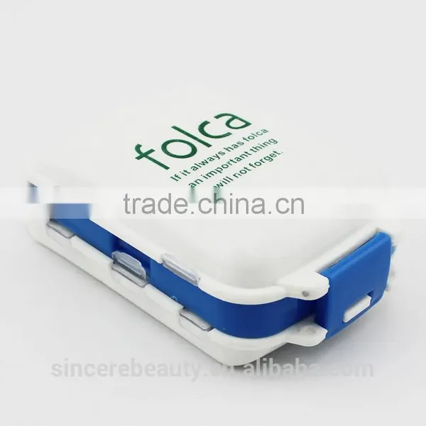 Portable Medicine Plastic Box,8 Case Medicine Box/Folding Three Section Sealing Storage Box photo-5