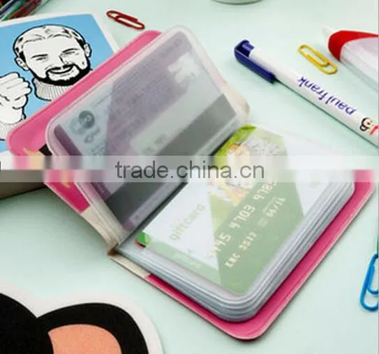 Lovely Monkey Business Credit Card Purse Wallet Leather Strap Buckle Bank Card Case Pvc ID Card Passport Holder Pocket Bag