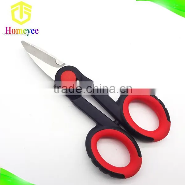 Multifunctional Stainless Steel Electrician Scissors Black and Red photo-2