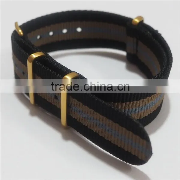 PVD Gold Hardware G10 Nato Watch Straps 22mm photo-3