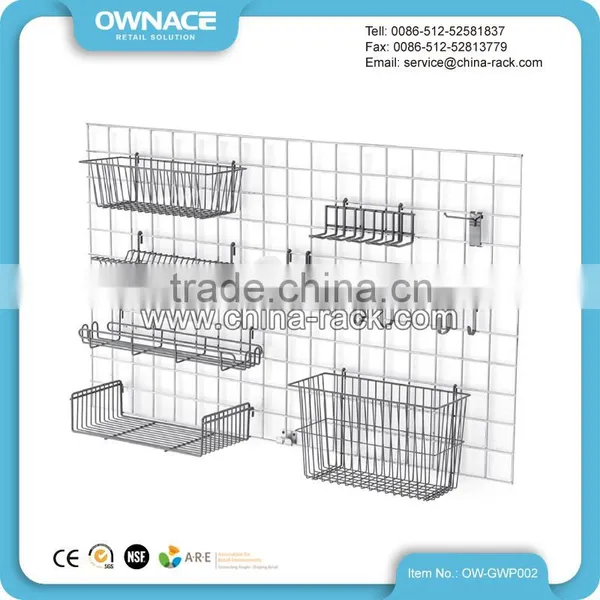 Versatile Grid Wall-Mount Metal Pot Rack for Kitchen and Home Storage