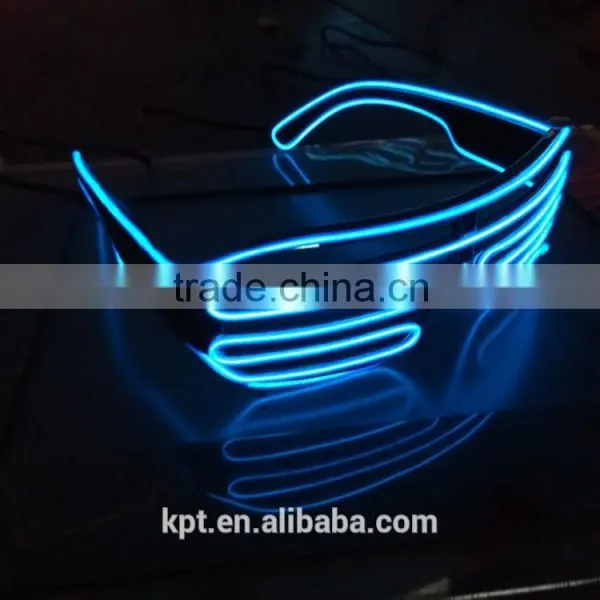 High Brightness Colorful Flashing EL Wire Glasses for Festival,decoration,concert and Bar