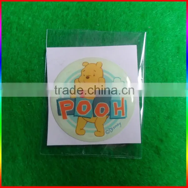 Bear Cartoon Luminous Epoxy Sticker photo-2