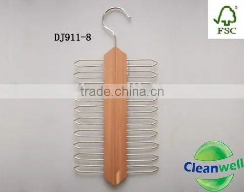 DJ911-8 Wooden Tie Hanger