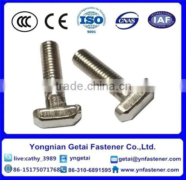 T-head Bolts With Square Neck Bolts , Hot Dip Galvanized (H.D.G) /Galvanized With Black /yellow Zinc Plated/blue White photo-6