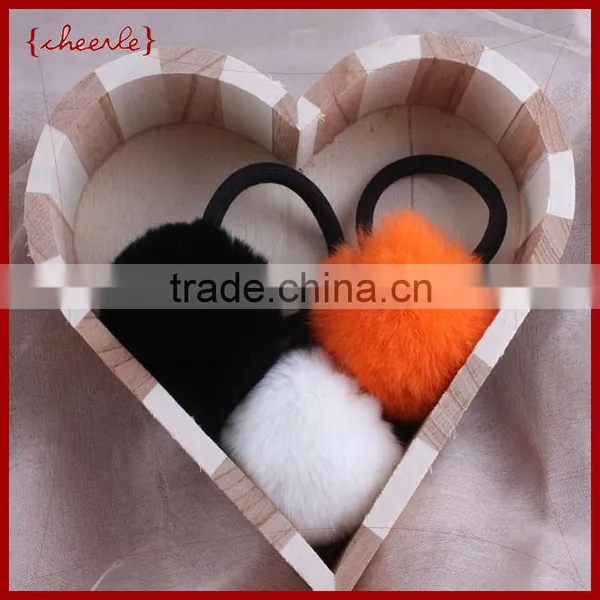 New Style Rabbit Fur Ball Elastic Hair Band