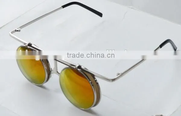 Fashion Metal Flip up Diffraction Glasses With Fireworks Lens photo-3