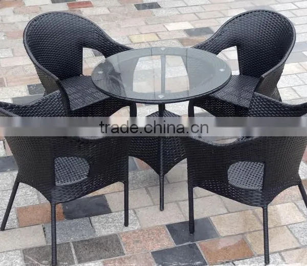 Hot Selling New Style Cheap Old Europe Style PE Rattan Garden Furniture Table Set photo-4
