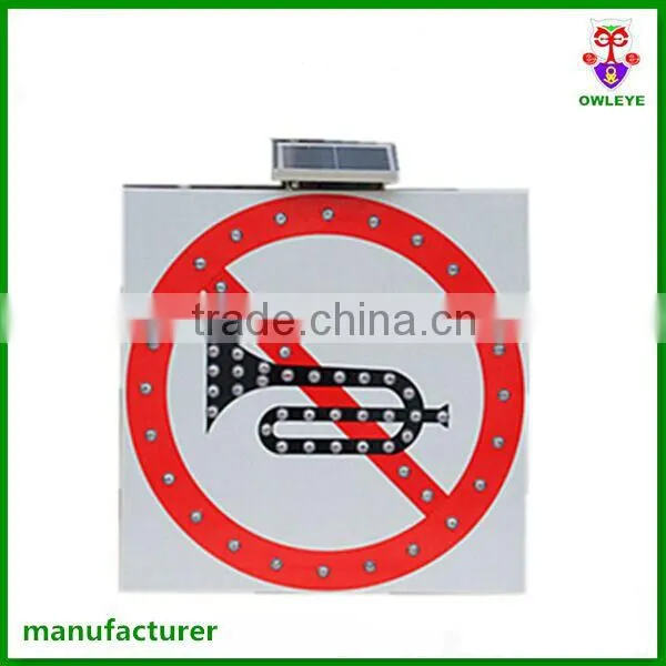 No Pedestrian Crossing Solar Powered Led Traffic Signs photo-2