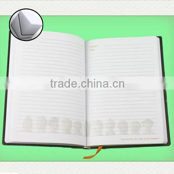 Custom PU Hard Cover Note Book With Rubberband in 100 Leaves in Cream Paper With Square Printed photo-6