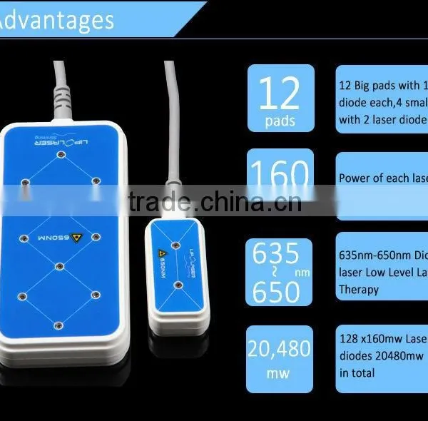 2014 Top Lipo Cryo Cold Laser Machine for Body Slimming Fat Removal Diode Lipo Laser Pads photo-6