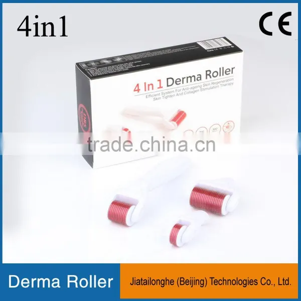 High Quality 4 in 1 Derma Roller Micro Needle Therapy Derma Roller Kits DRS for Face and Body Treatment photo-2