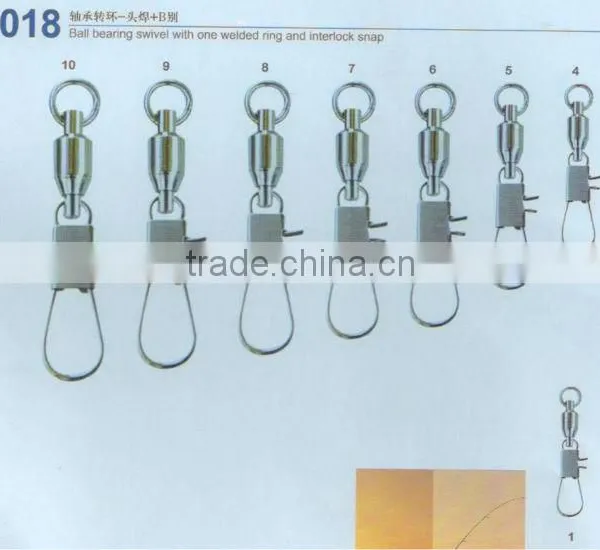 Ball Bearing Swivel With One Welded Ring and Interlock Snap