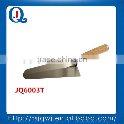 Garden Tools Round Head Carbon Steel Bricklaying Trowel With Wood /soft Rubber Handle JQ6003 photo-2