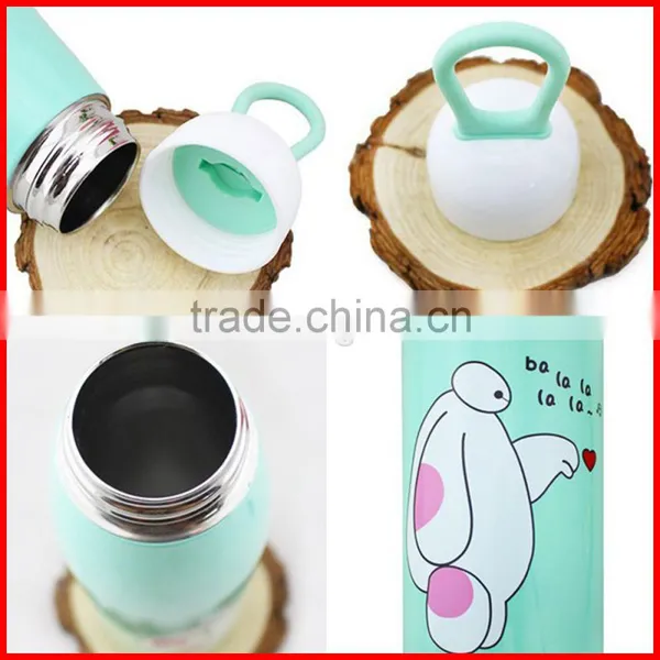 Wholesale Double Layers Stainless Steel 201 Vacuum Insulation Flask Creative Hang Rop Kids Pot-bellied Cup Children's Cup photo-4