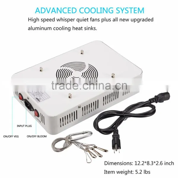 LED Grow Light 300W Full Spectrum UV IR Lighting for Indoor Plant Hydroponics Veg Flowering