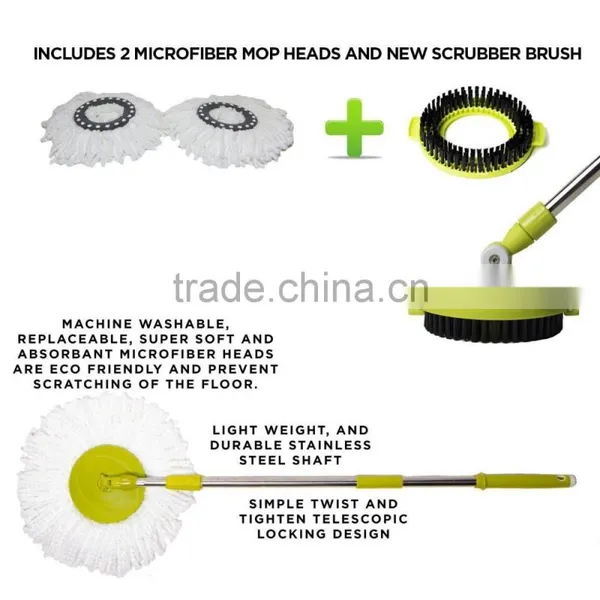 Vivinature Stainless Steel Deluxe Rolling Spin Mop photo-4