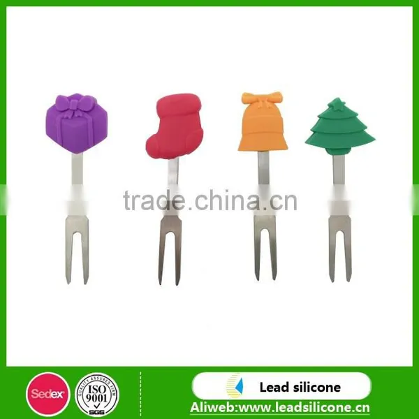 Creative Home Party Decor Gift Silicone Snack Dessert Fruit Forks photo-3