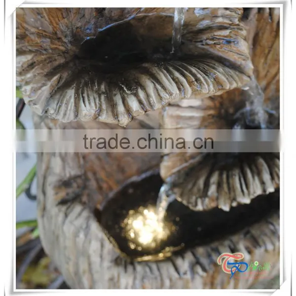 Home Imitation Wood Flower Indoor Wall Water Fountains photo-3