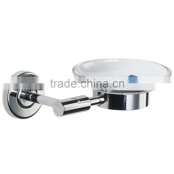 Hotel Stainless Steel 304 Soap Dish Holder With Glass Dish Pass BSCI photo-2