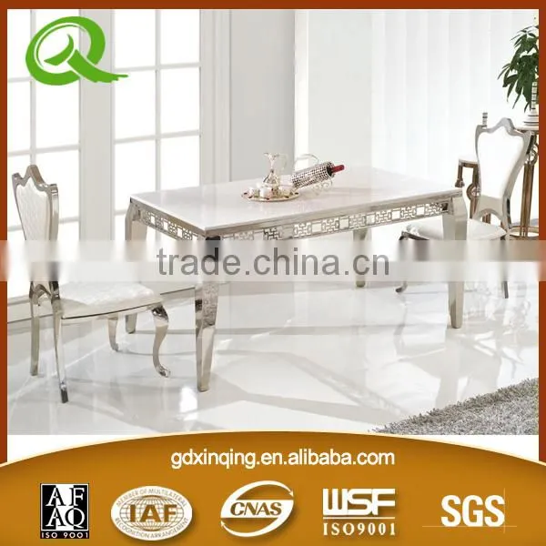 TH286-1 Modern Temperen Glass Stainless Steel Legs Dining Table photo-6