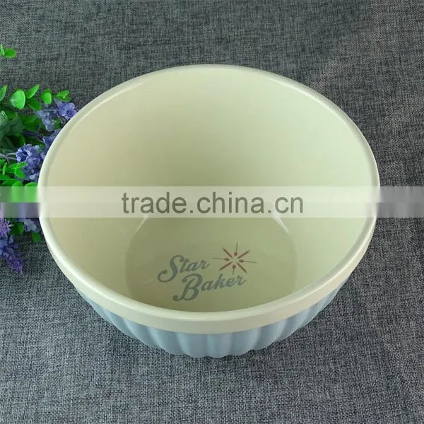 Bulk Stock Cheap Pink&Blue Deep Ceramic Baking Pan Bakeware Wholesale photo-3