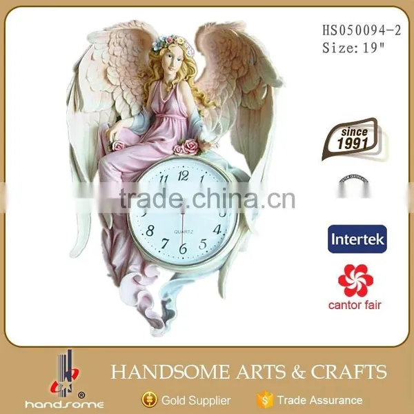 16'' Resin Craft Religious Items Home Decor Wall Clock Hanging photo-2