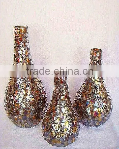 High Quality Green Color Glass Flower Pot photo-4
