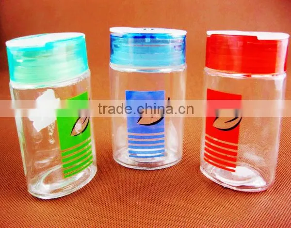 Glass Cruet Jar/small Salt Jar or Pepper Jar With Plastics Lid