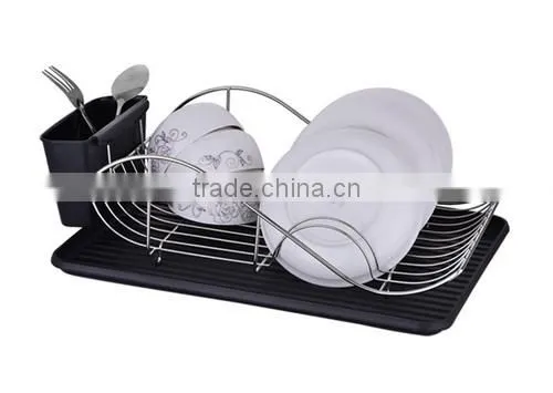 Simple Black Metal Kitchen Dish Drying Rack photo-2