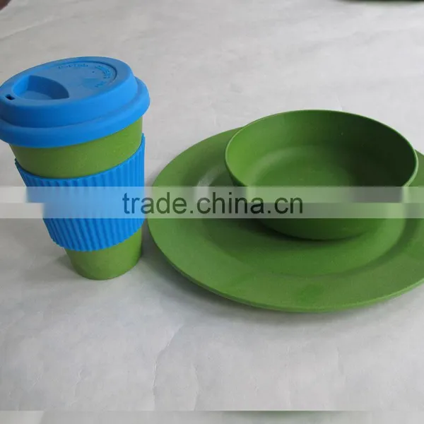 High Standard Eco-friendly Affordable Bamboo Fiber Tableware Set photo-2
