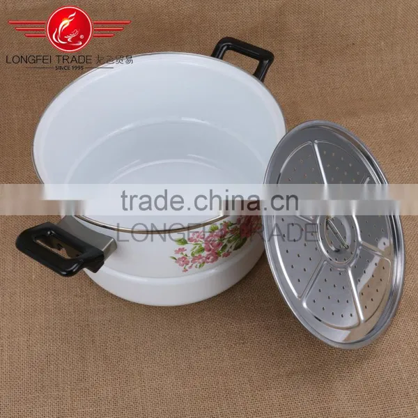 5pcs New Enamel Lid Enamel Steam Pot/coated Cast Iron Cookware Wholesale photo-5