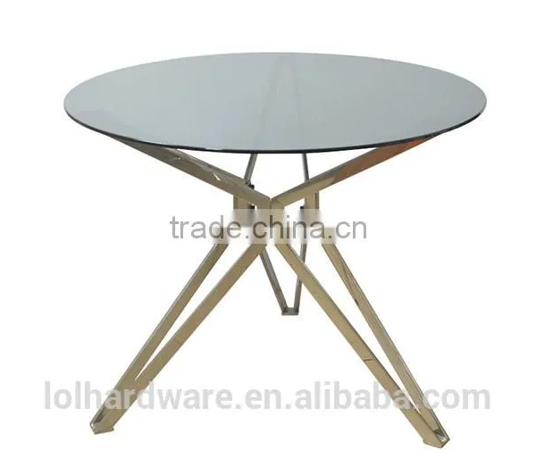 New Model Living Room Furniture,Stainless Steel Coffee Table With Tempered Glass Top photo-5