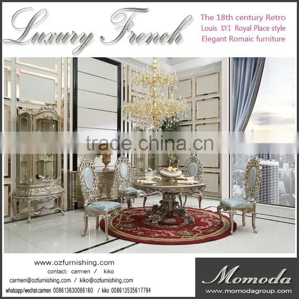 CB41Antique Royal Rococo Black Silver Glossy Neoclassic French High End Elegant Bedroom Furniture Set photo-4