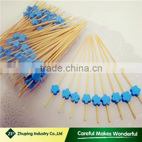 ZHUPING Customized Bamboo Toothpicks Beaded