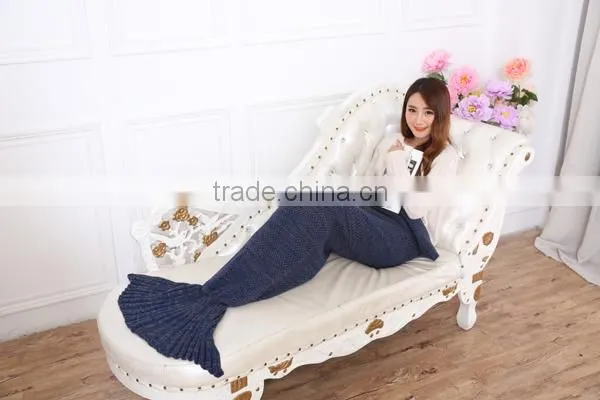 Bulk Wholesale Adult Knitted Mermaid Tail Blanket TV Wearable photo-3