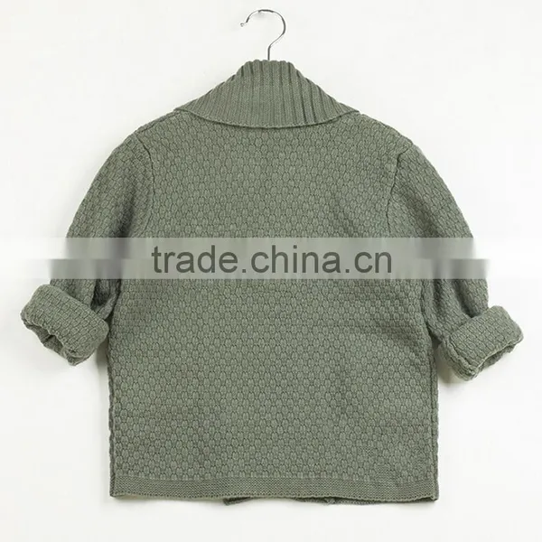 Spring Warm Knitting Sweater For Little Boys Children Thick Knitted Kimono With Button Front photo-6